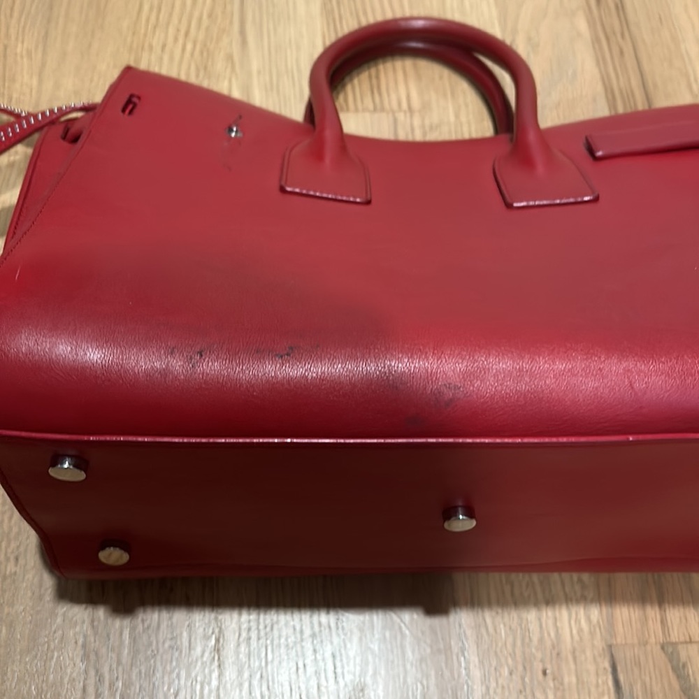Saint Laurent YSL sac du jour medium red bag - Picture 7 of 10